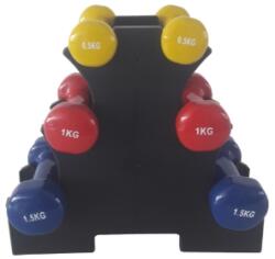 Dayu Fitness Set gantere aerobic cu suport inclus, 3 perechi, 6 kg, Dayu Fitness