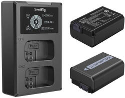 SmallRig NP-FW50 fényképezőgép akkumulátor és töltő készlet (3818) (3818)