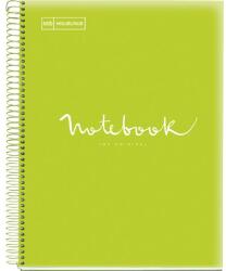 Miquelrius Emotions A4 PP 5x24 lapos lime vonalas spirálfüzet (A152381322) - bestbyte