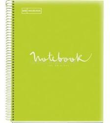 Miquelrius Emotions A4 PP 5x24 lapos lime kockás spirálfüzet (A152387322) (A152387322)
