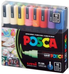 uni Set 16 markere POSCA PC-5M, varf rotund, 1.8-2.5 mm, M1485 (M1485)