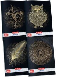 Herlitz Black&Gold A4 40lapos kockás füzet (09544420)