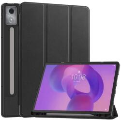 Gigapack Carcasă permanentă, efect piele (FLIP activ, deschidere laterală, TRIFOLD, suport de birou, suport pentru creioane) NEGRU (GP-168536)