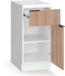 Blumfeldt WoodVista fiókos szekrény | Masszív MDF munkalap | Soft-close zsanérok | Alumínium fogantyúk (JOY-WVD400WO) (JOY-WVD400WO) - klarstein