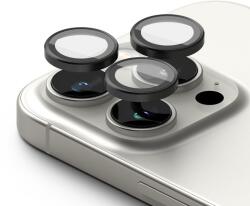 Ringke iPhone 16 Pro/ 16 Pro Max kamera lencsevédő, alumínium ötvözet szett (2db), fekete átlátszó