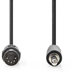 Nedis Cablu audio Nedis 5p mufă DIN - mufă jack de 3, 5 mm, lungime 1m, CAGL20100BK10 (CAGL20100BK10)