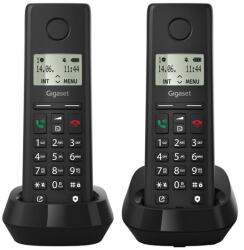 Gigaset Telefon GIGASET PURE 200 DUO (fără fir, 1 bază, 2 handset-uri, DECT) BLACK PURE200_DUO (PURE200_DUO)