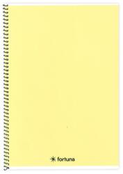 Fortuna Spirálfüzet vonalas FORTUNA Monocolor A/5 70 lapos pasztell sárga 01.02123 (01.02123)