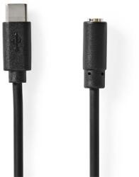 Nedis CCGL65960BK10 USB-C (USB C) dugó - 3, 5 mm sztereo jack aljzat | 1, 00 m (CCGL65960BK10)