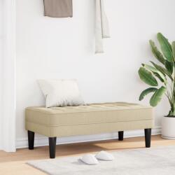 vidaXL Пейка с възглавница Крем 113 x 57 x 39 см текстил (42001941)