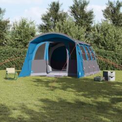 vidaXL Семейна палатка с покрив Синьо и сиво 576 x 325 x 213 см (4100683) Палатка