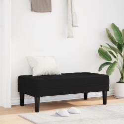 vidaXL Пейка с възглавница Черно 113 x 57 x 39 см текстил (42001937)