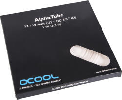 Alphacool Tömlő AlphaTube HF 13/10 (3/8"ID) - Ultra Clear 1m (3, 3ft) Retailbox 100cm /17494/