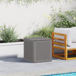 vidaXL Кутия за съхранение Светлосиво 55 x 53 x 57 см Полипропилен (870582)