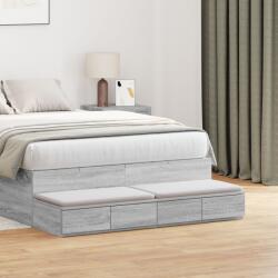 vidaXL Чекмеджета за легло Сив Сонома 120 x 36, 5 x 16, 5 см (866944)