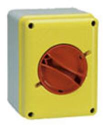 Palazzoli CAM-SZ Selector rotativ cu maner rosu si capac galben, pvc, pentru montaj pe perete - IP65 2X63A (208632)