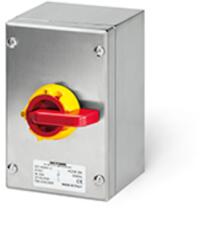 SCAME Intrerupator separatorn20A 2P IP65 100x160x90mm Y1 IK10 EMERGENCY YELLOW/RED (590.SEM2002)