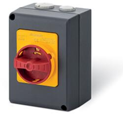 SCAME Intrerupator separatorn32A 3P+N IP66 105x150x82mm Y1 IK10 GENERAL YELLOW/RED LOCKABLE ON-OFF (590.HEL3205)