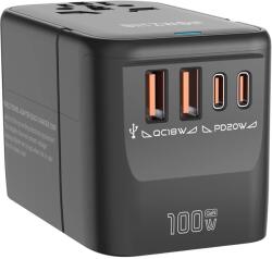BlitzWolf BW-TA2 5 az 1-ben univerzális utazóadapter - 100W