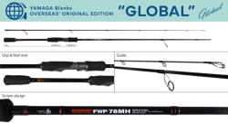 YAMAGA Blanks YAMAGA FWP-78MH GLOBAL 2.36m 10-38gr (YB02665) - koi-farm