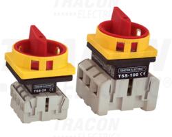 TRACON Intr. separator de siguranta cu zavorare, in carcasa, galben TSS-32/3TS 400V, 50Hz, 32A, 3P, 7, 5kW, 64×64mm, IP44 (TSS-32/3TS)