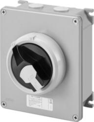 Gewiss Selector rotativ - HP- montaj aparent - COMMAND - METAL BOX - 25A 2P - blocabil BLACK KNOB - IP66 (GW70416M)