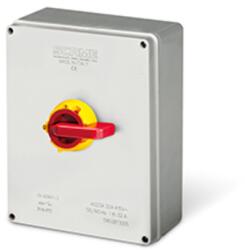 SCAME Intrerupator separatorn63A 3P+N IP55 BS 300x380x170mm KF1 IK09 EMERGENCY YELLOW/RED FUSE: BS GW 650°C (590.EMB6305)