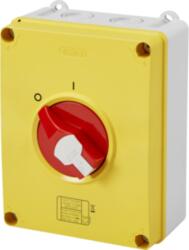 Gewiss Selector rotativ - Emergenta - doza din material izolator - 63A 3P - blocabil RED KNOB - IP66/67/69 (GW70437P)