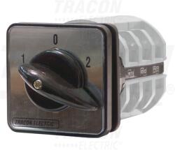 TRACON Selector, 1-0-2, in carcasa TKV-326/3T65 400V, 50Hz, 32A, 2×3P, 11kW, 64×64mm, 60°, IP65 (TKV-326/3T65)