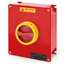 SCAME Intrerupator separatorn63A 3P+N IP65 253x217x93mm IK10 EMERGENCY YELLOW/RED FIRE RATED (590.FEM6305)
