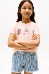 Tommy Hilfiger gyerek pamut póló rózsaszín, KG0KG08526 - rózsaszín 104