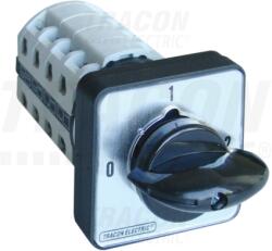 TRACON Selector, 0-1-2 TKB-209/4 400V, 50Hz, 20A, 2×4P, 5, 5kW, 48×48mm, 90° (TKB-209/4)