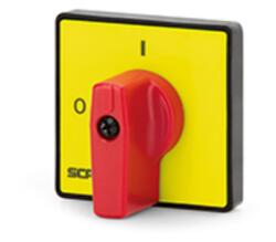 SCAME FRONT OPERATORnIP65 standard 48x48mm F1 Y1 D1 EMERGENCY YELLOW/RED (590.YM48B1)