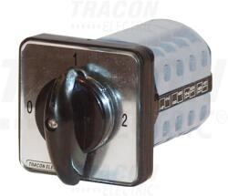 TRACON Selector, 0-1-2, in carcasa TKB-209/3T 400V, 50Hz, 20A, 2×3P, 5, 5kW, 48×48mm, 90°, IP44 (TKB-209/3T)