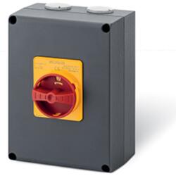 SCAME Intrerupator separatorn100A 3P IP66 150x210x107mm Y4 IK10 GENERAL YELLOW/RED LOCKABLE ON-OFF (590.HEL10003)