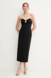 Elisabetta Franchi ruha fekete, mini, testhezálló, AB76951E2 - fekete 40
