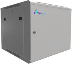 Extralink 9U 600x600 ASP gray, rack szekrény, fali szerelésű, fémanyagú ajtóval