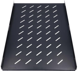EXTRALINK 1U 750mm fekete, rögzített polc, 19", 752 x 472 mm, 1000 mm mélységű szekrényekhez