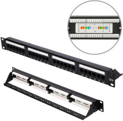 EXTRALINK CAT5e UTP V2, patch panel, 24 port