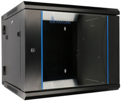 Extralink 12U 600x600 AZH black, rackmount szekrény, falra szerelhető, forgatható típus