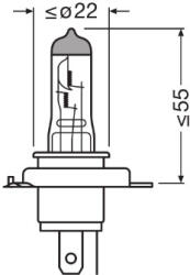 OSRAM Bec 12v H4 60 55 W Original Blister 1 Buc Osram