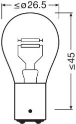 OSRAM Bec 12v P21 4w Original Set 10 Buc Osram