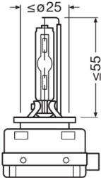 OSRAM Bec Xenon 85v D1s 4150 K Xenarc Original Osram
