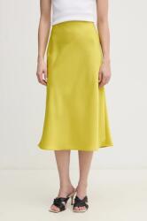 Calvin Klein szoknya sárga, midi, harang alakú, LV044B608G - sárga M