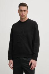 Giorgio Armani pamut melegítőfelső fekete, férfi, nyomott mintás, 6DZMLF ZJ4XZ - fekete M