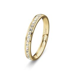  karikagyűrű 2.5mm cirkónia köves sárga