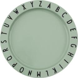 Design Letters Farfurie Eat & Learn verde din tritan (20103003GREENABC) Set pentru masa bebelusi