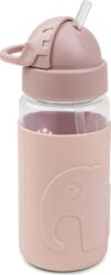 Done by Deer Sticlă Easy Grip Elphee 350 ml roz cu pai (1039441)