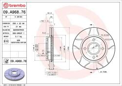 BREMBO Disc frana BREMBO XTRA LINE - Max 09. A968.76 (09.A968.76)