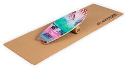 BoarderKING Indoorboard Wave, egyensúlyozó deszka, alátét, henger, fa / parafa (FIA2-WaveTropi) (FIA2-WaveTropi)